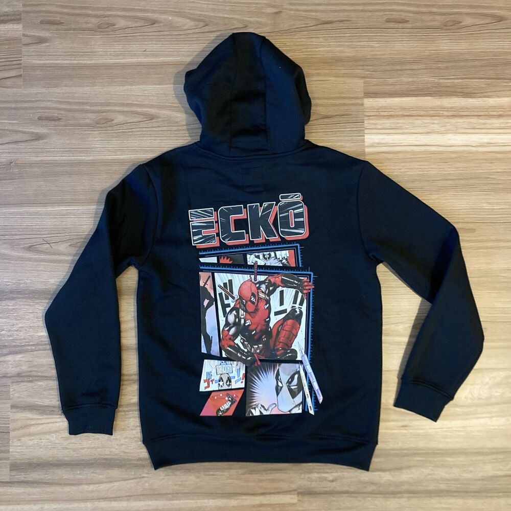 Ecko Unltd Marvel Men's Black Hoodie (Size M) Deadpool • NEW with Tags